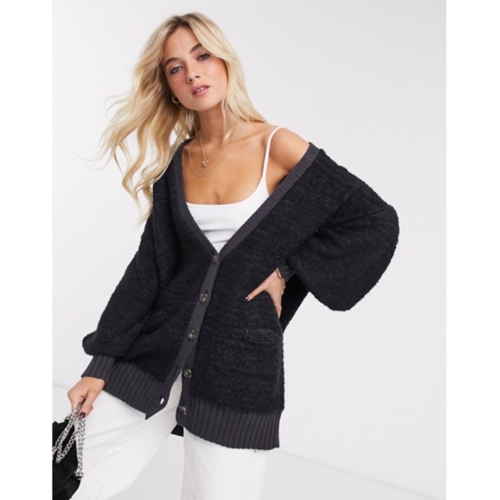 NWT Free People Snow Drop Cardigan Sweater Slouchy